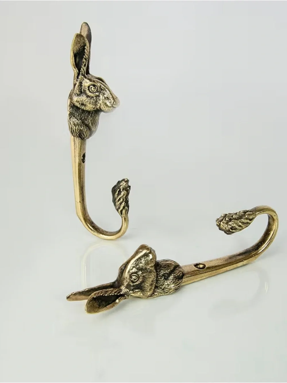 NWT TUTURA LUTSS Forest Hare Handmade Brass Wall Hook